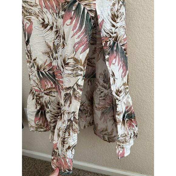 Coco Cabana Sleeveless Flutter Sleeve Leaf Shift Dress Size Large NWT - Picture 6 of 10